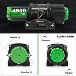4500LB ATV Winch with Remote and Synthetic Rope