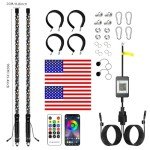 2-Pack 2FT RGB LED Whip Lights for Off-Road