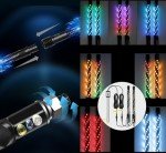 2-Pack 2FT RGB LED Whip Lights for Off-Road