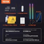 3 FT RGB LED Whip Lights with Remote & Flags