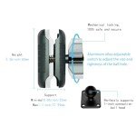 YIMINGYINUO Double Socket Arm for ATV Phone Mount