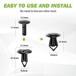 100pcs 8mm Nylon Bumper Retainer Clips for ATV