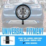KUAFU Spare Tire Carrier for 2" Hitch Receiver