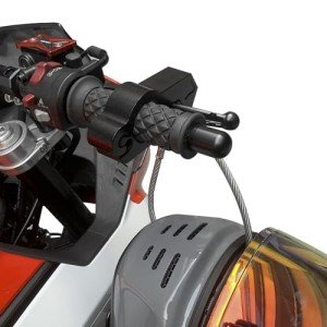 2-in-1 Anti-Theft Motorcycle Handlebar & Helmet Lock