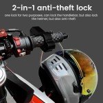 2-in-1 Anti-Theft Motorcycle Handlebar & Helmet Lock