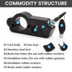 2-in-1 Anti-Theft Motorcycle Handlebar & Helmet Lock