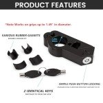 2-in-1 Anti-Theft Motorcycle Handlebar & Helmet Lock