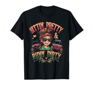 Messy Bun Mom Offroad T-Shirt and Sunglasses