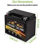 Weize YTX12-BS High-Performance ATV Battery