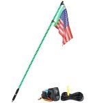 Xprite 5 FT Green LED Whip Lights with Switch