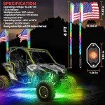 OHMU 4FT LED Whip Lights & Rock Light Bundle