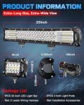 20" LED Light Bar & 2 LED Pod Combo Kit