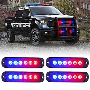 Xprite 4-Pack LED Emergency Strobe Lights