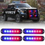 Xprite 4-Pack LED Emergency Strobe Lights