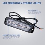 12-Pc Amber LED Strobe Lights for Vehicles