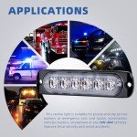 12-Pc Amber LED Strobe Lights for Vehicles