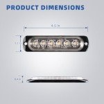 12-Pc Amber LED Strobe Lights for Vehicles