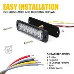 Xprite 4-Pack LED Emergency Strobe Lights