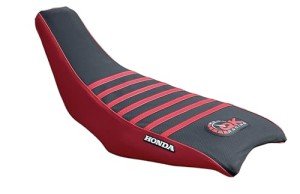 QK RACING Durable Black/Red ATV Seat Cover