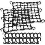 2 Pack 15"x15" ATV Cargo Nets with Hooks