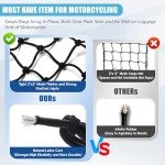 2 Pack 15"x15" ATV Cargo Nets with Hooks