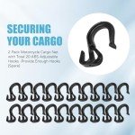 2 Pack 15"x15" ATV Cargo Nets with Hooks