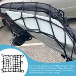 2 Pack 15"x15" ATV Cargo Nets with Hooks