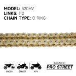 HILAKE Heavy Duty 520 O-Ring Chain 110 Links