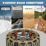 MOPHOTO 8-Pack Snow Tire Chains for All Vehicles