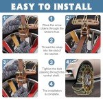 MOPHOTO 8-Pack Snow Tire Chains for All Vehicles