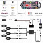 RGB LED Rock Lights for ATV UTV RZR SXS