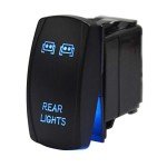 XJMOTO Universal Blue Light Rocker Switch 20A 12V