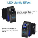 Waterproof Momentary Horn Rocker Switch with LED