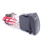 XJMOTO Universal Blue Light Rocker Switch 20A 12V