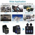 Waterproof Momentary Horn Rocker Switch with LED