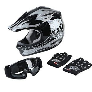 Youth ATV Motocross Helmet with Goggles and Gloves
