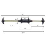 32" Complete Rear Axle Assembly for ATVs