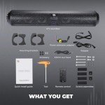 KEMIMOTO 28" Bluetooth Sound Bar with LED Lights