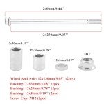 Front Rear Wheel Axle for 50cc-125cc ATVs