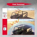 KEMIMOTO Waterproof Canvas Roof for Polaris Ranger Crew