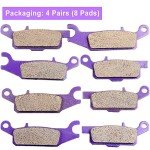 ECCPP Brake Pads Fit for Yamaha Grizzly 550 YFM550 2009-2014, for Yamaha Grizzly 700 YFM700 2007-2022, FA444 Front and Rear Replacement Brake Pads Kits
