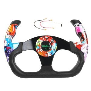 RASTP 12.8" Racing Steering Wheel - Red Graffiti