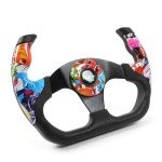RASTP 12.8" Racing Steering Wheel - Red Graffiti