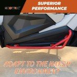 ECOTRIC Red Nerf Bars for Polaris RZR 2 Seater