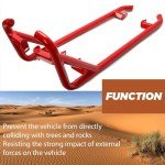ECOTRIC Red Nerf Bars for Polaris RZR 2 Seater