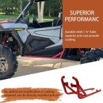 ECOTRIC Red Nerf Bars for Polaris RZR 2 Seater