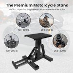 Heavy Duty Motorcycle Jack Lift Stand - 400 lbs Capacity