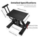 Heavy Duty Motorcycle Jack Lift Stand - 400 lbs Capacity