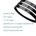 QYMOTO 3pcs Go Kart Drive Belts for 30 Series