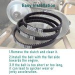 QYMOTO 3pcs Go Kart Drive Belts for 30 Series